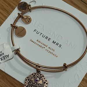Alex and Ani Rose Gold Future Mrs. Charm Bangle